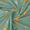 Katoen tricot – Wow – Wilde dieren oudgroen