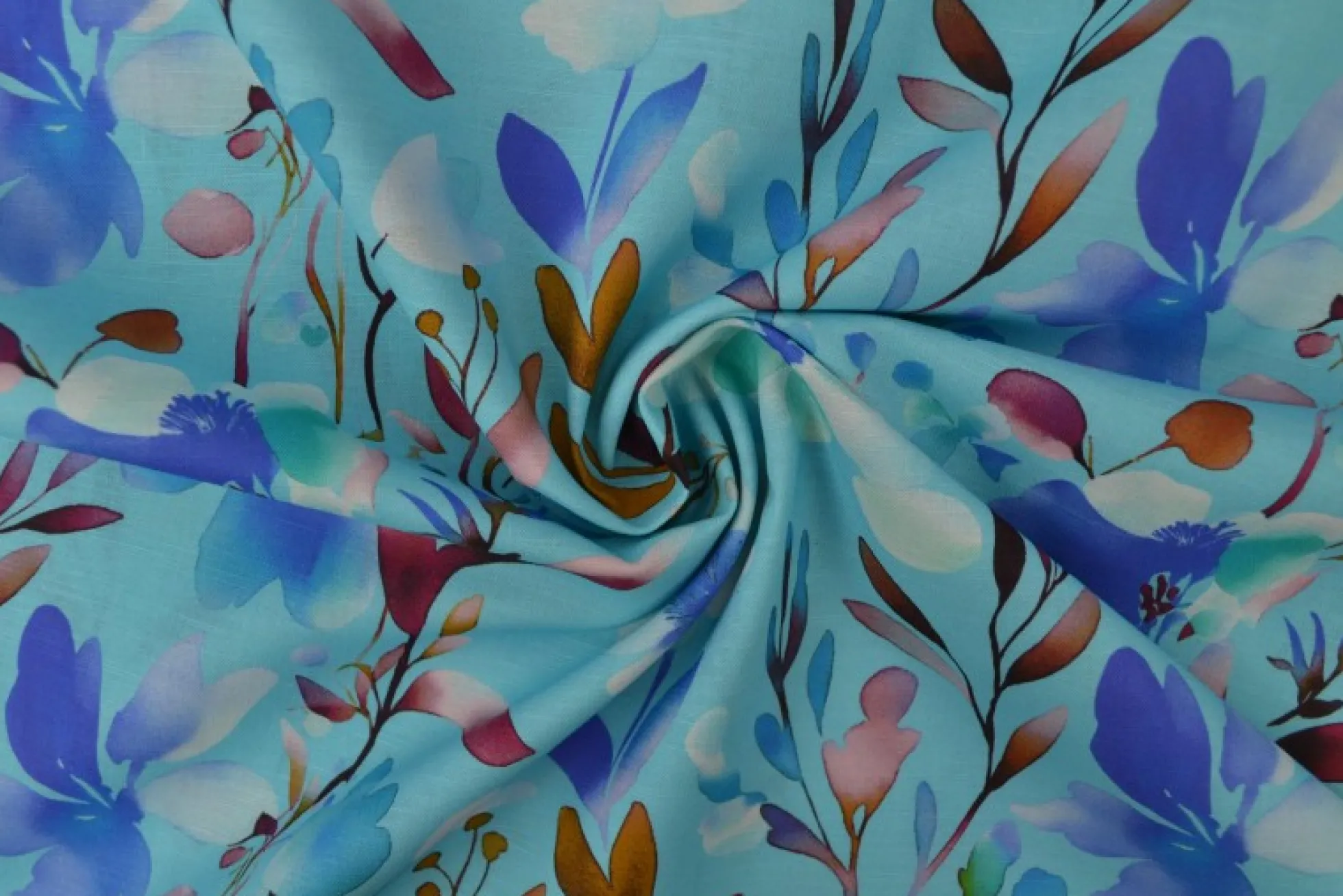 Linnen – Art bloom aqua