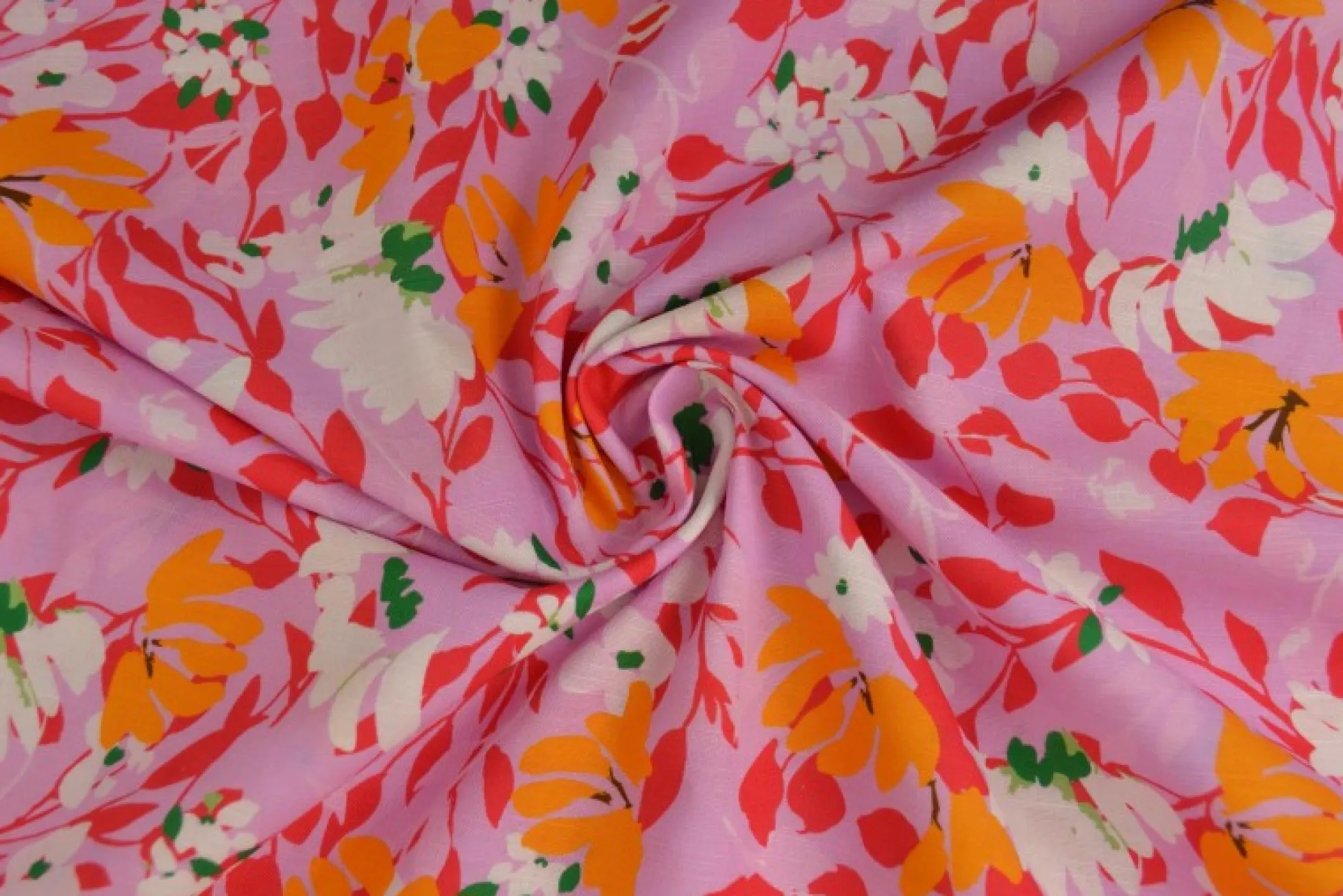 Linnen – Coral garden pink