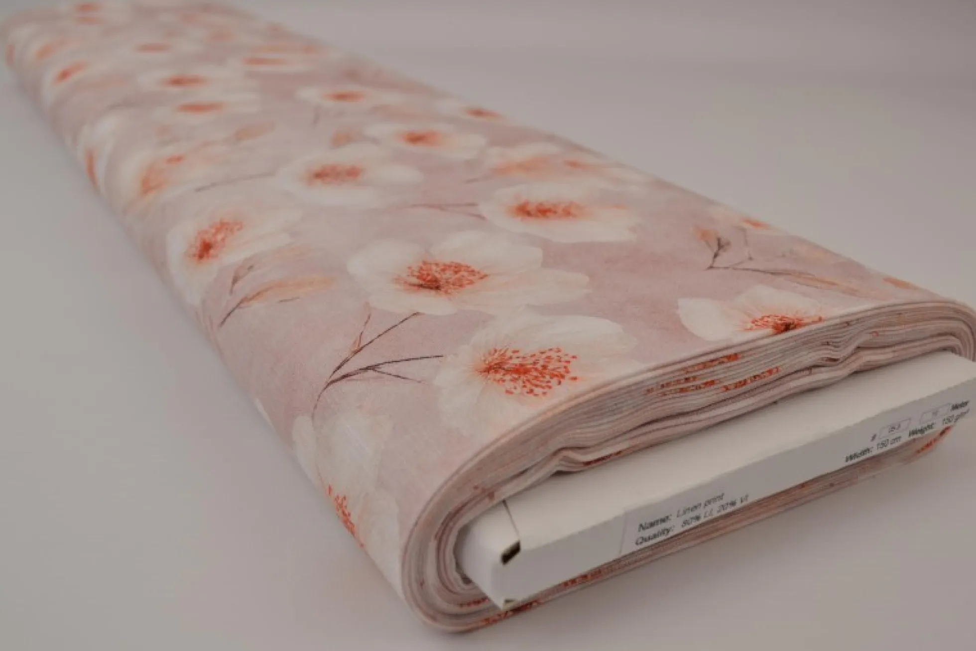 Linnen – Dreamy flowers copper