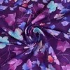 Linnen – Elegant flowers purple