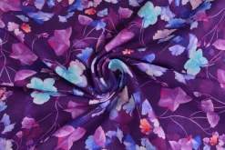 Linnen – Elegant flowers purple