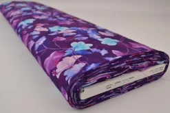 Linnen – Elegant flowers purple