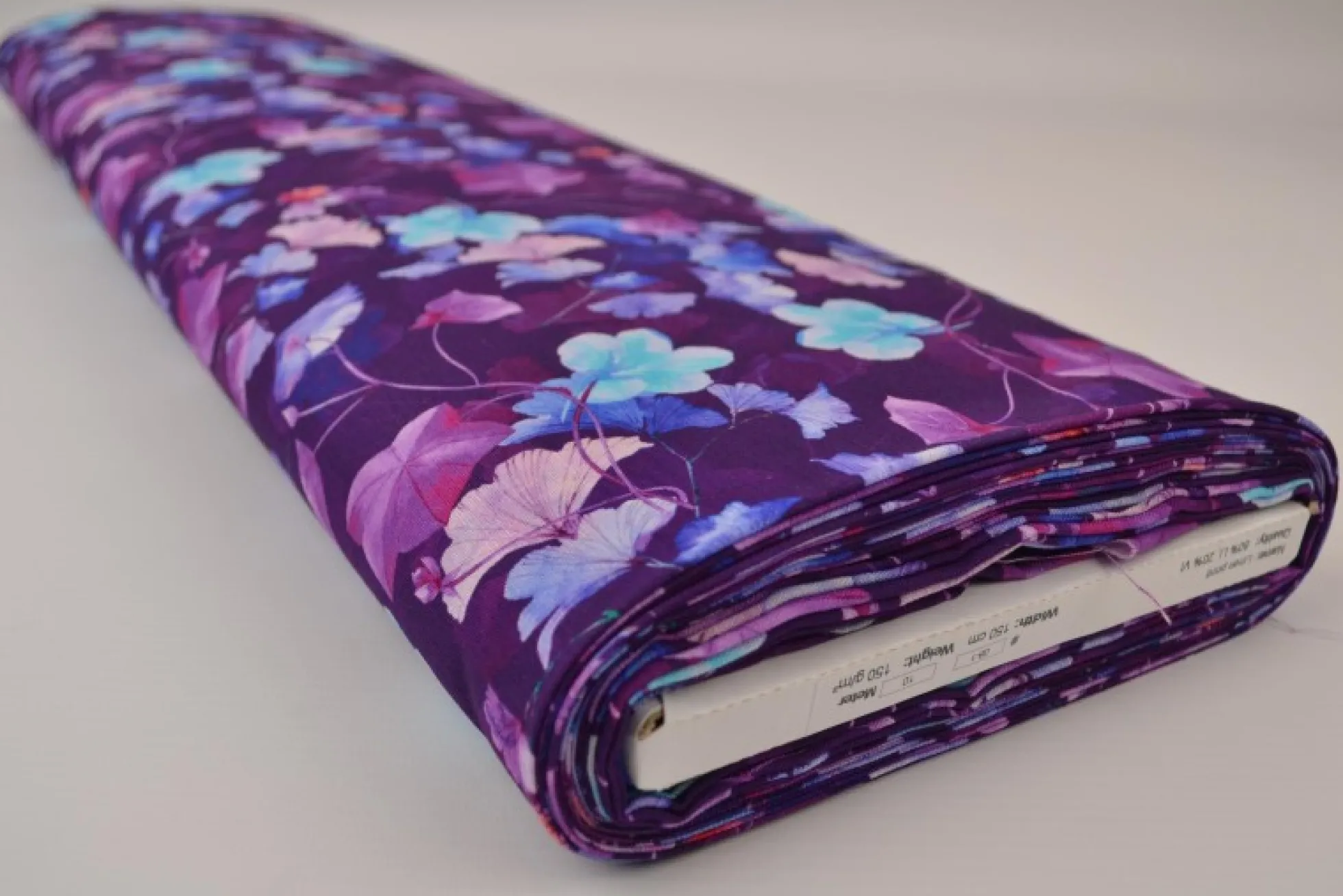 Linnen – Elegant flowers purple