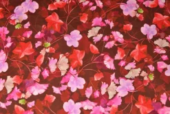 Linnen – Elegant flowers red