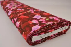 Linnen – Elegant flowers red