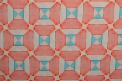 Linnen – Geo mosaic coral