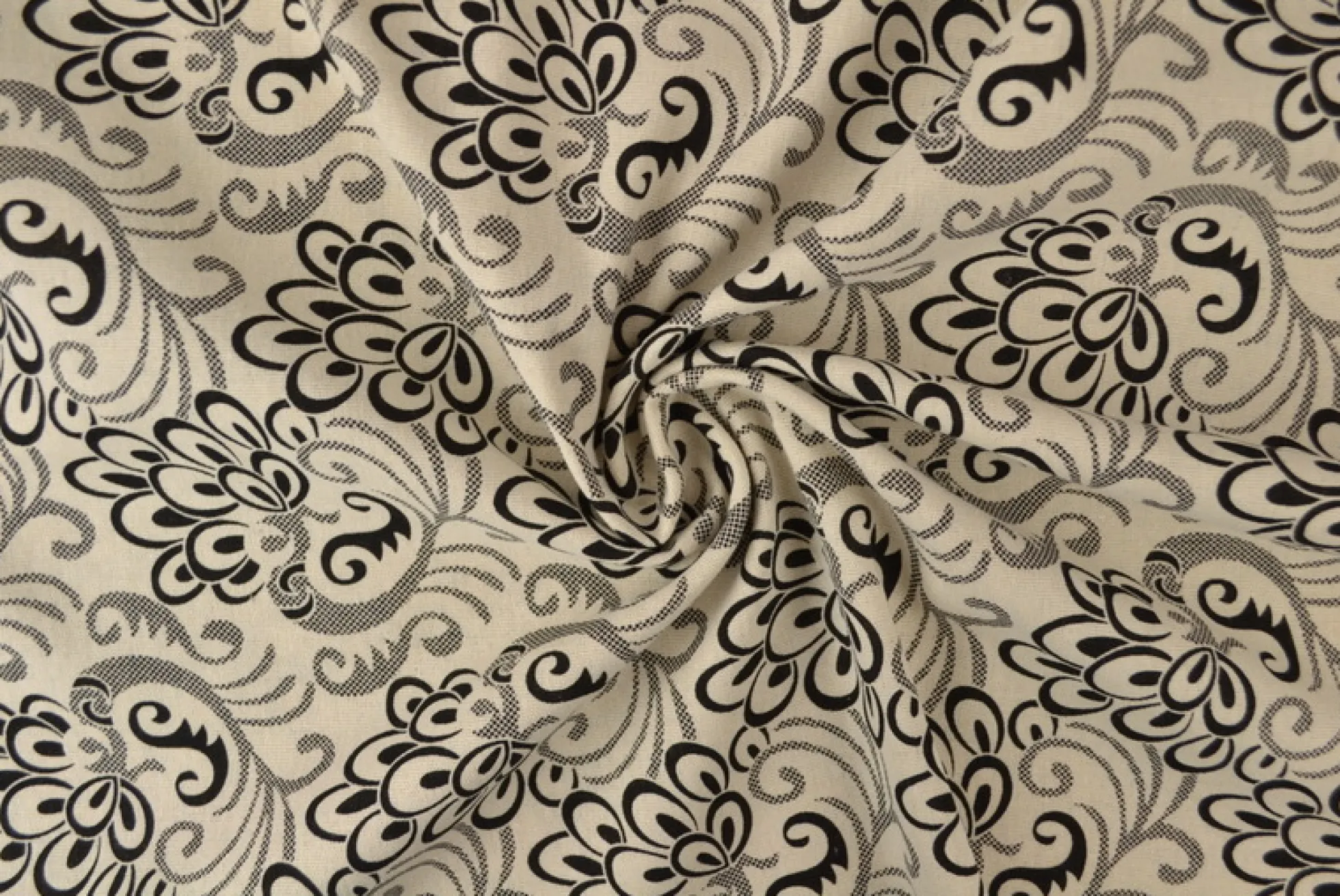 Linnen polyester – Baroque zwart