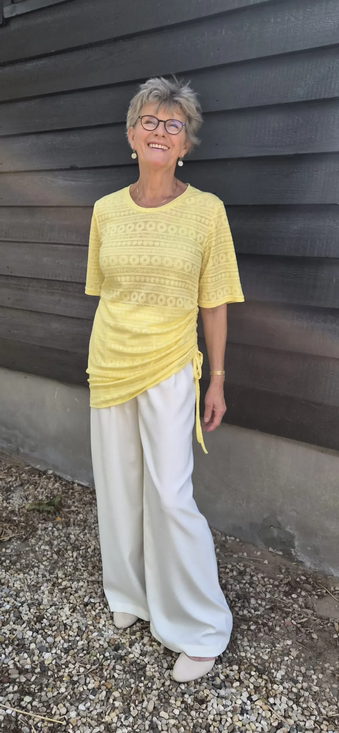 Linnen polyester – Gebroken wit