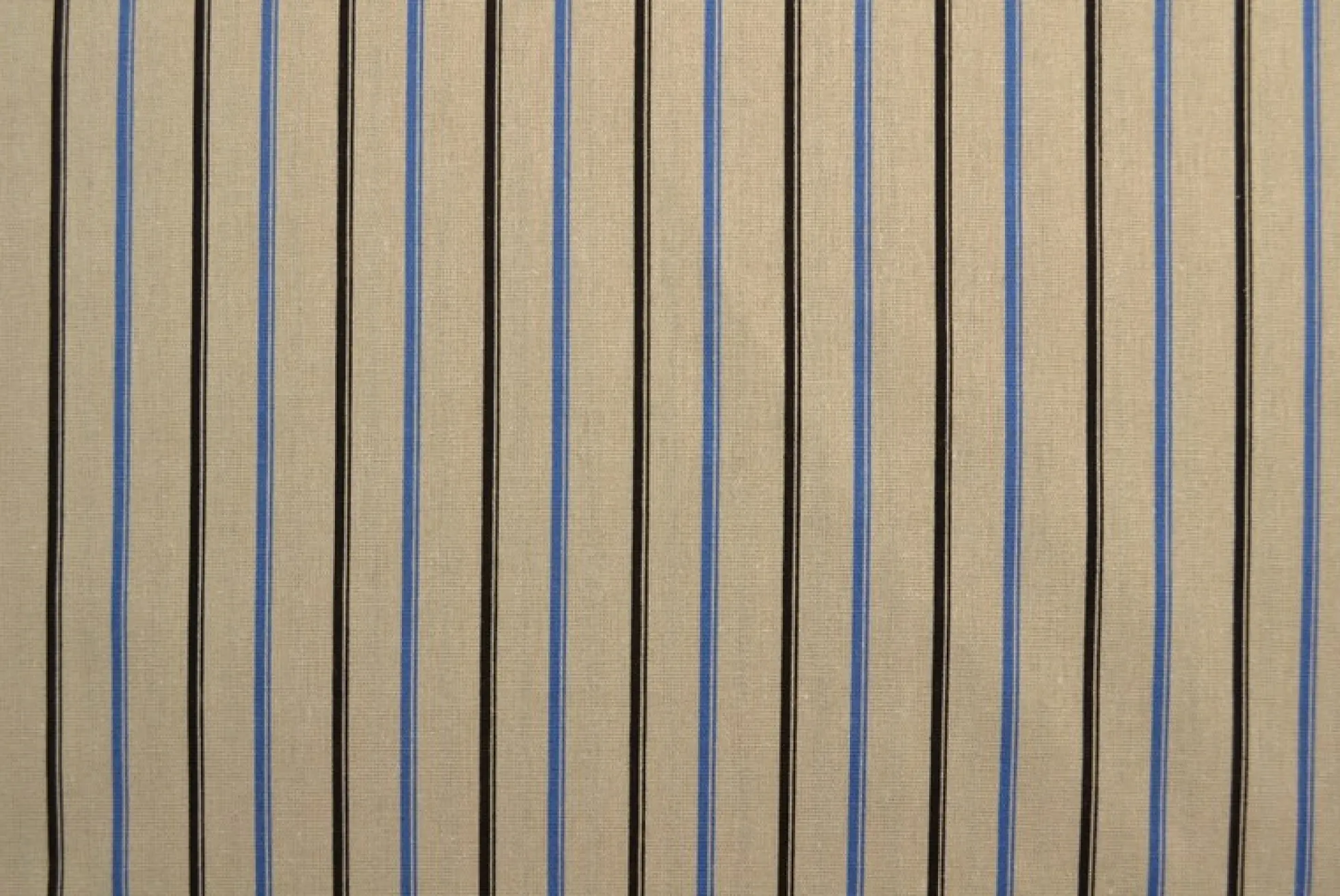 Linnen polyester – Zwart & blauw gestreept