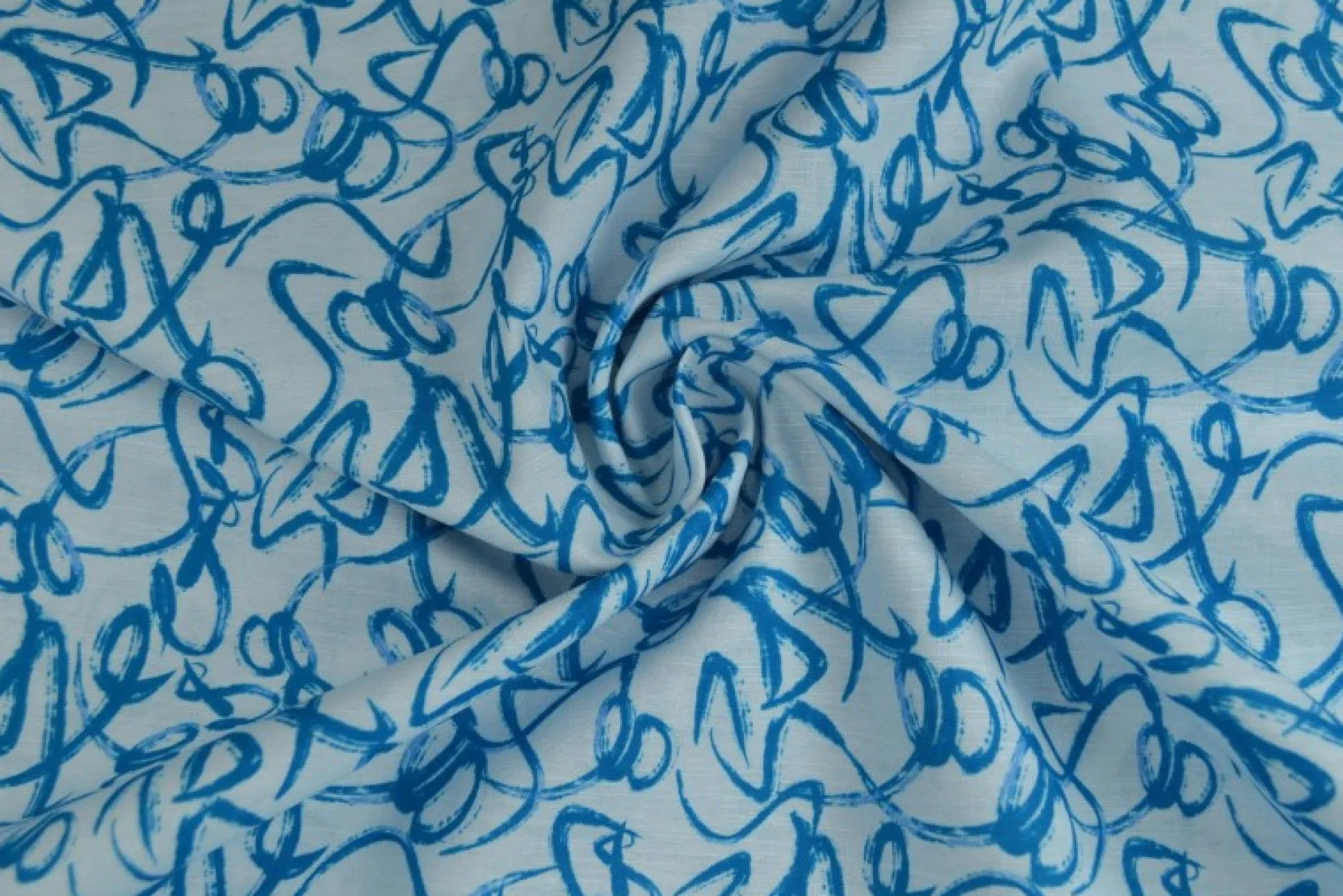 Linnen – Sketch lines blue