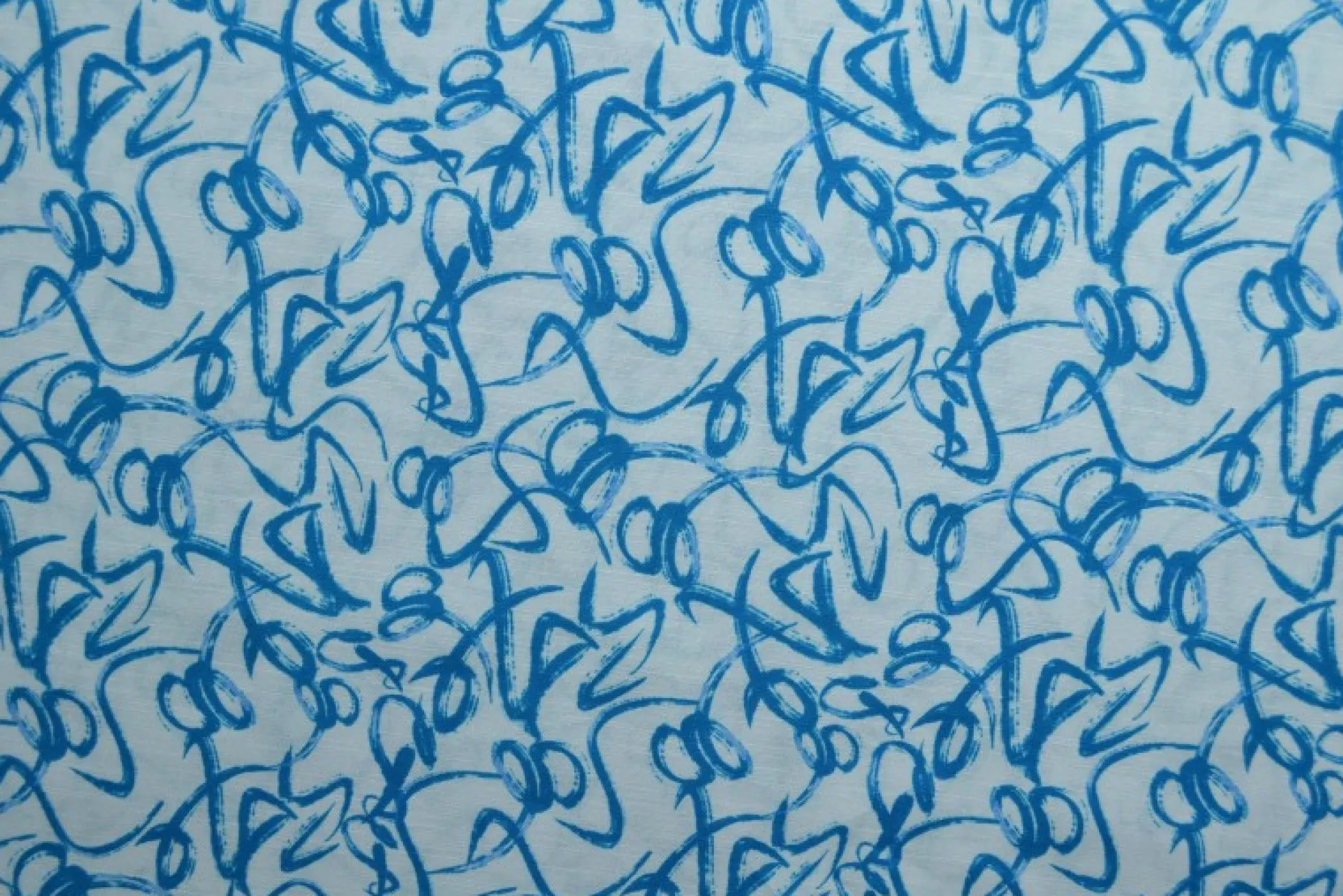 Linnen – Sketch lines blue