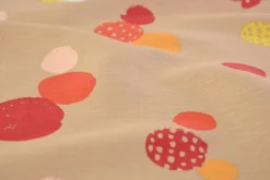 Linnen / viscose – Beige dots