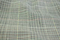 Linnen / viscose – Green glencheck