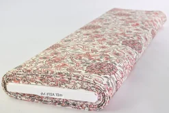 Linnen / viscose – Vintage botanics coral
