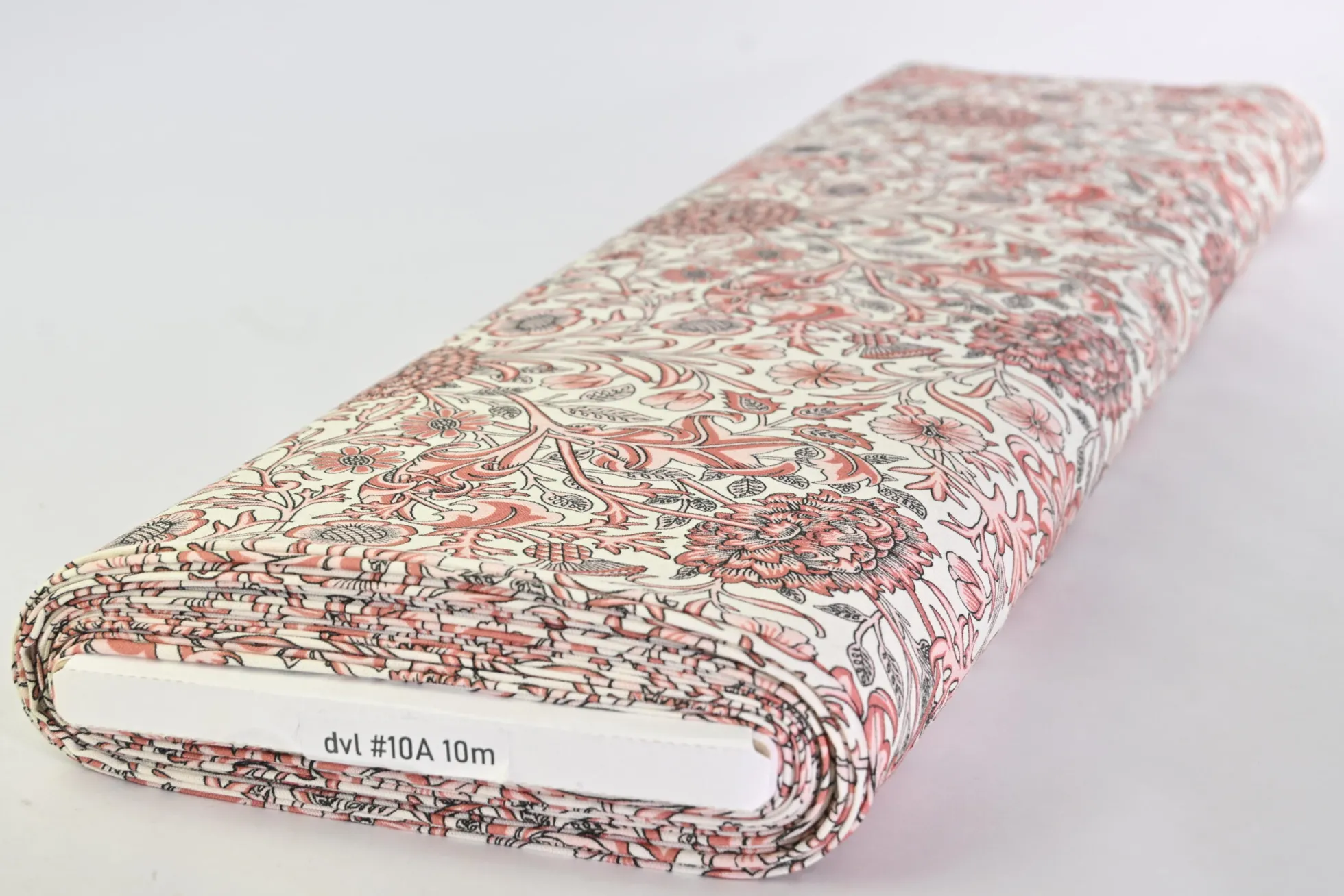 Linnen / viscose – Vintage botanics coral
