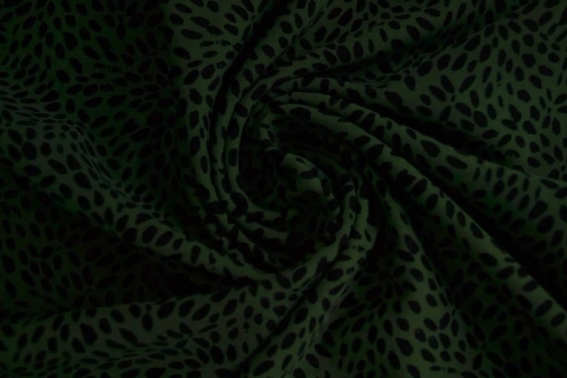 Lycra – Black spots on dark green