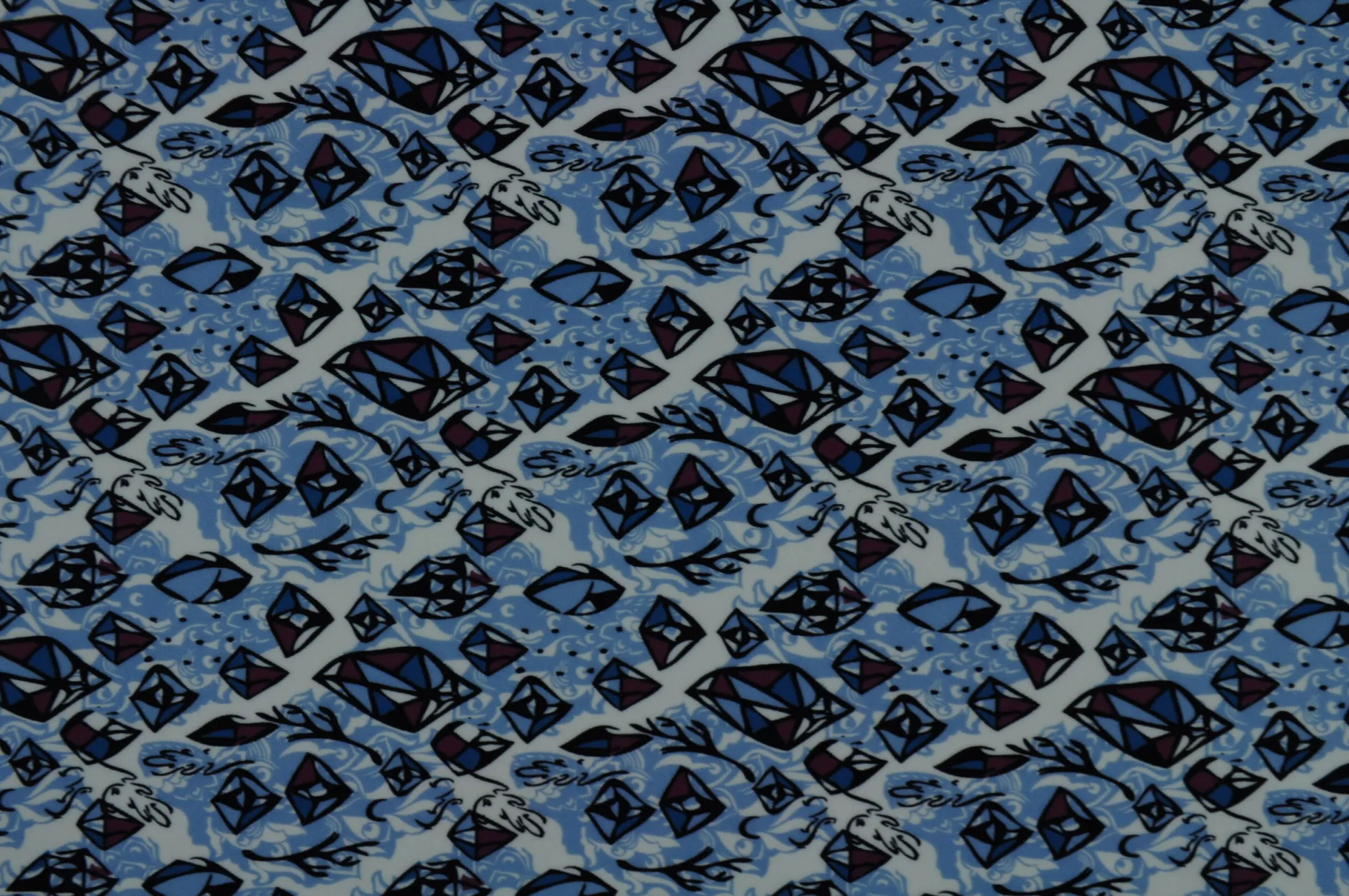 Lycra – Blue diamonds