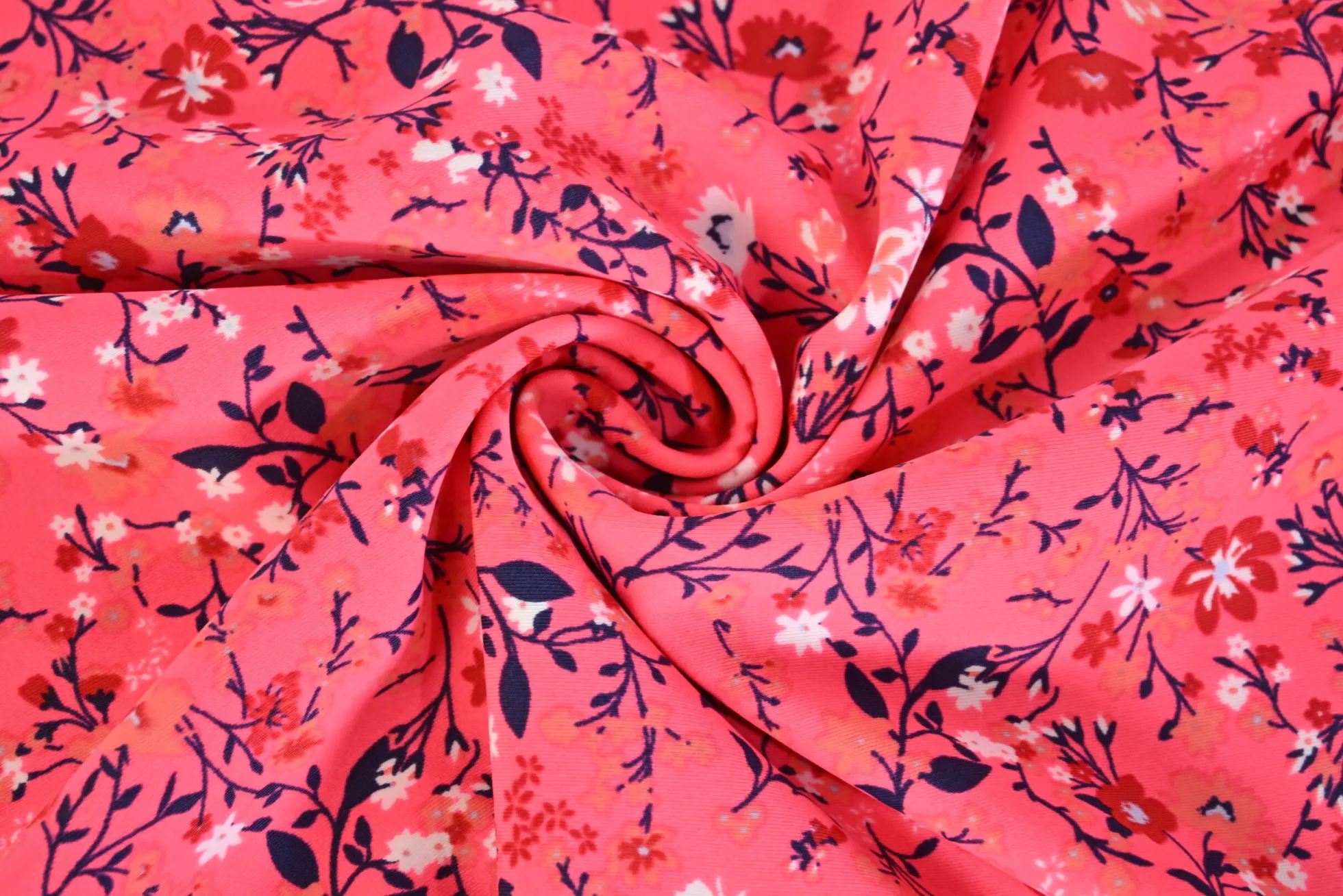 Lycra – Floral allover coral pink