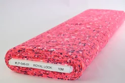 Lycra – Floral allover coral pink
