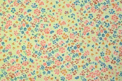 Lycra – Flowers on bright yellow