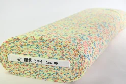 Lycra – Flowers on bright yellow