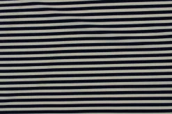 Lycra – Navy & ivory stripes