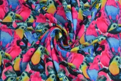 Lycra – Parrots & toucans pink
