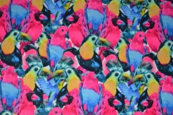 Lycra – Parrots & toucans pink