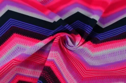 Lycra – Pink & purple zigzag