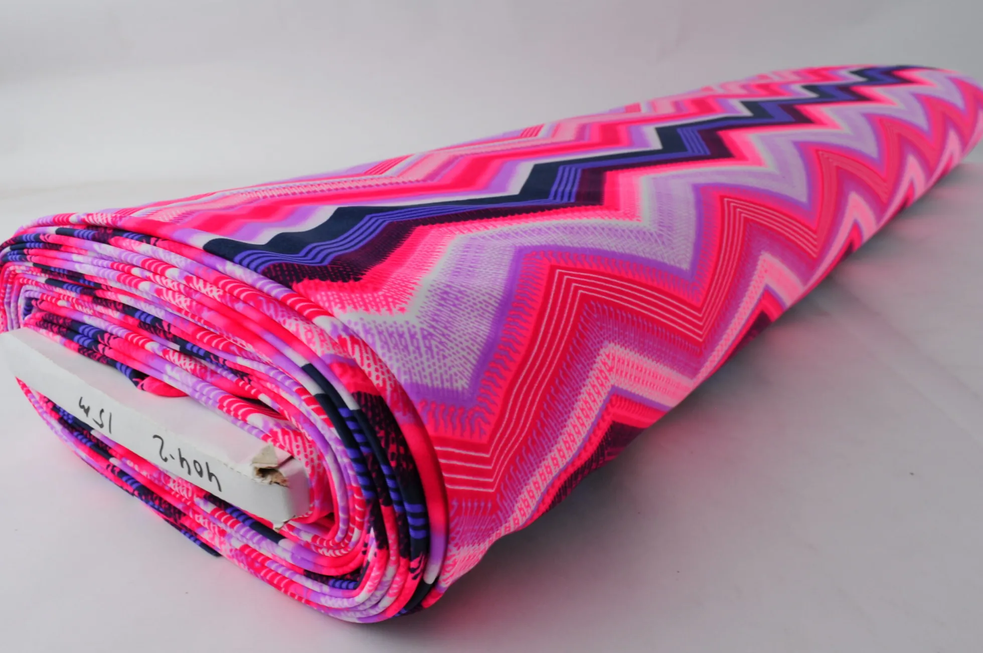 Lycra – Pink & purple zigzag