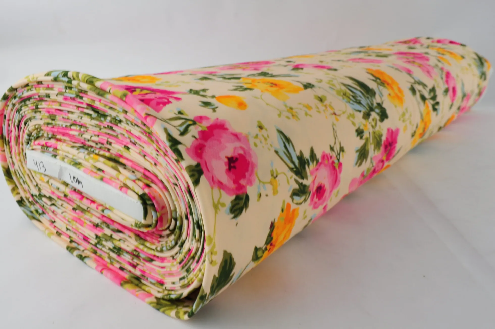 Lycra – Poppy on bright yellow