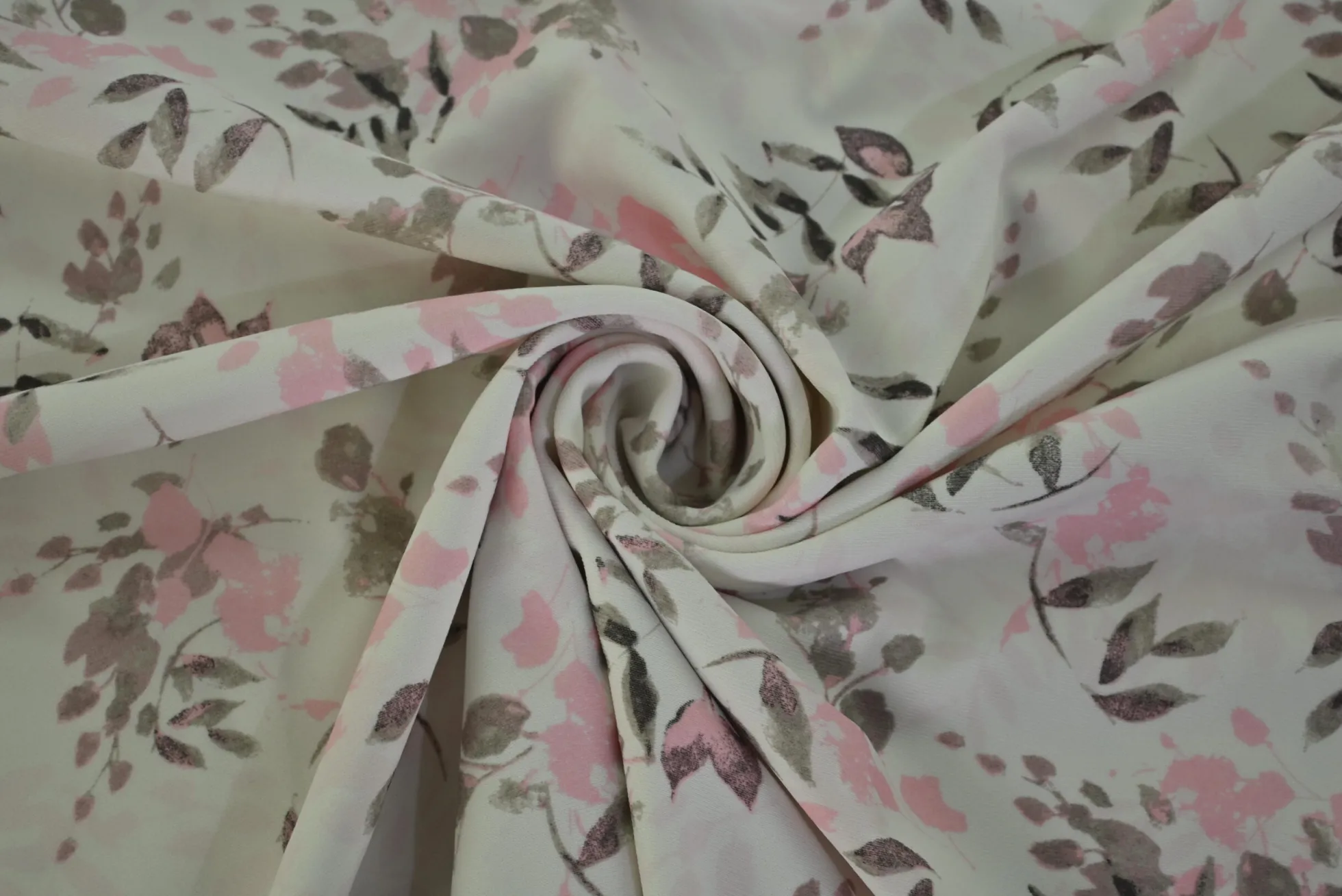 Lycra – Soft pink / Taupe flower