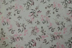 Lycra – Soft pink / Taupe flower