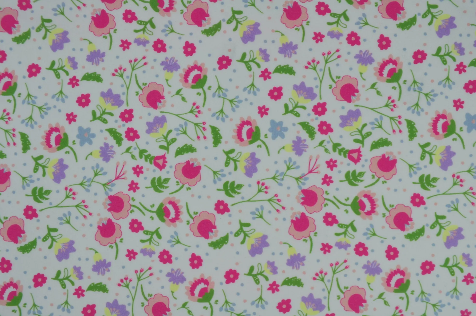 Lycra – Summer flowers on offwhite
