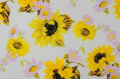 Lycra – Sunflower on white