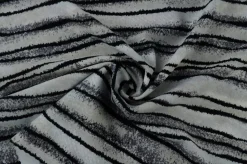 Lycra – Textured stripes grey