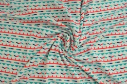 Lycra – Turquoise retro stripes