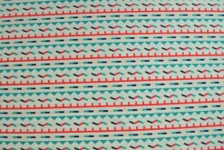 Lycra – Turquoise retro stripes