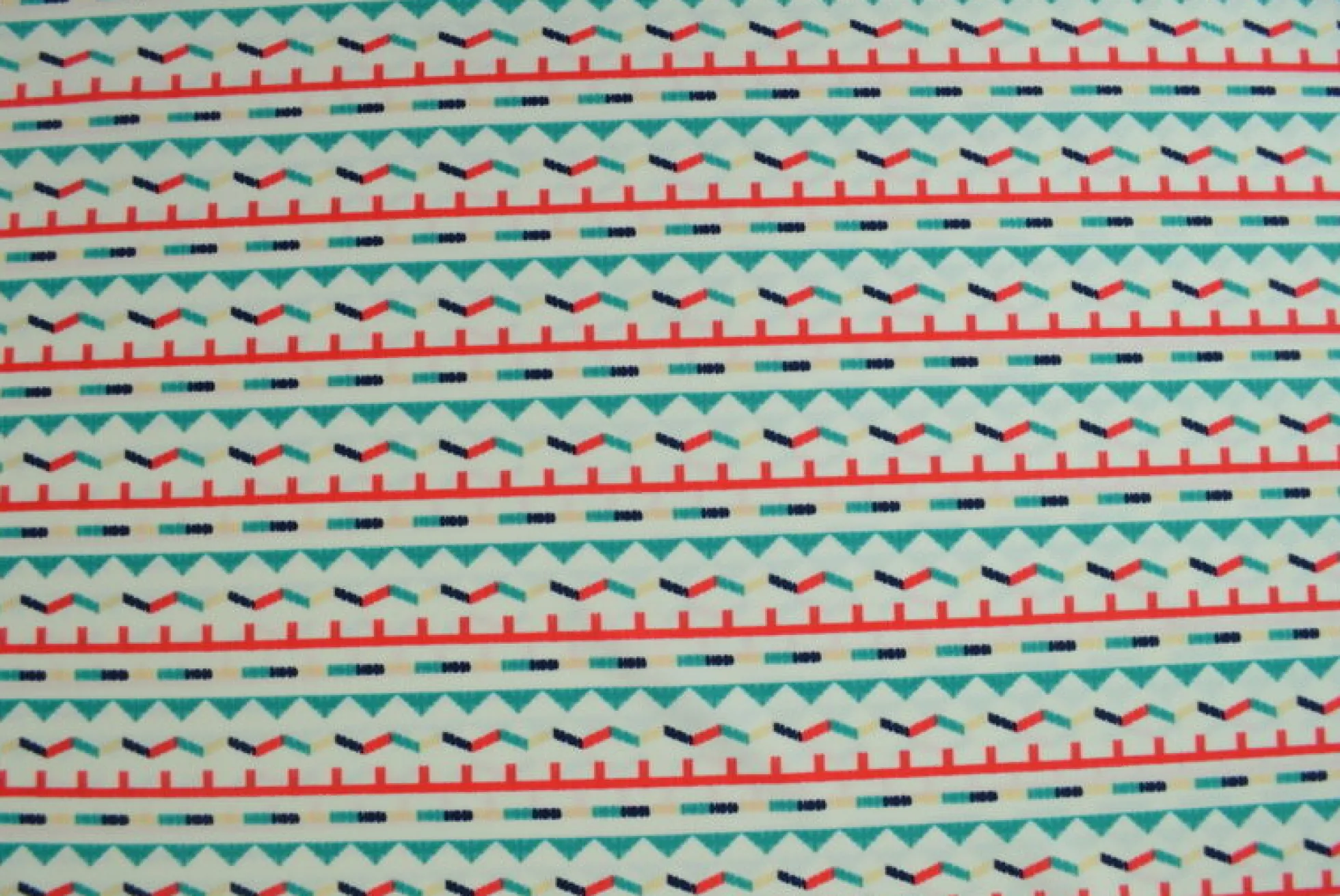 Lycra – Turquoise retro stripes