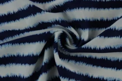 Lycra – Wavy lines navy