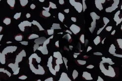 Lycra – Wild spots white & brown on black
