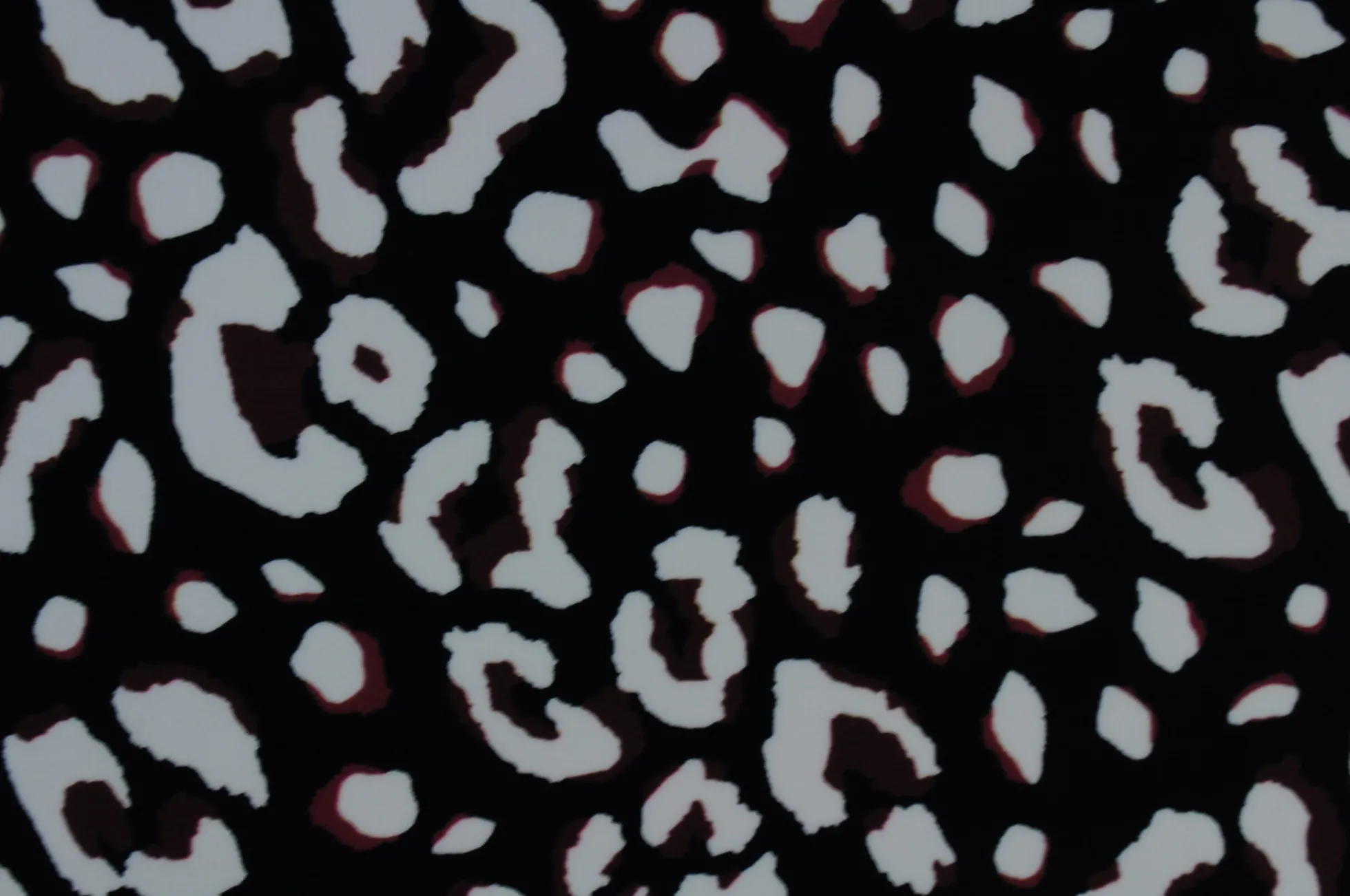 Lycra – Wild spots white & brown on black