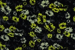 Lycra – Yellow & champagne blossom on black