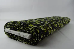Lycra – Yellow & champagne blossom on black
