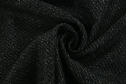 Mantelwol – Antraciet melange twill