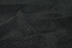 Mantelwol – Antraciet melange twill