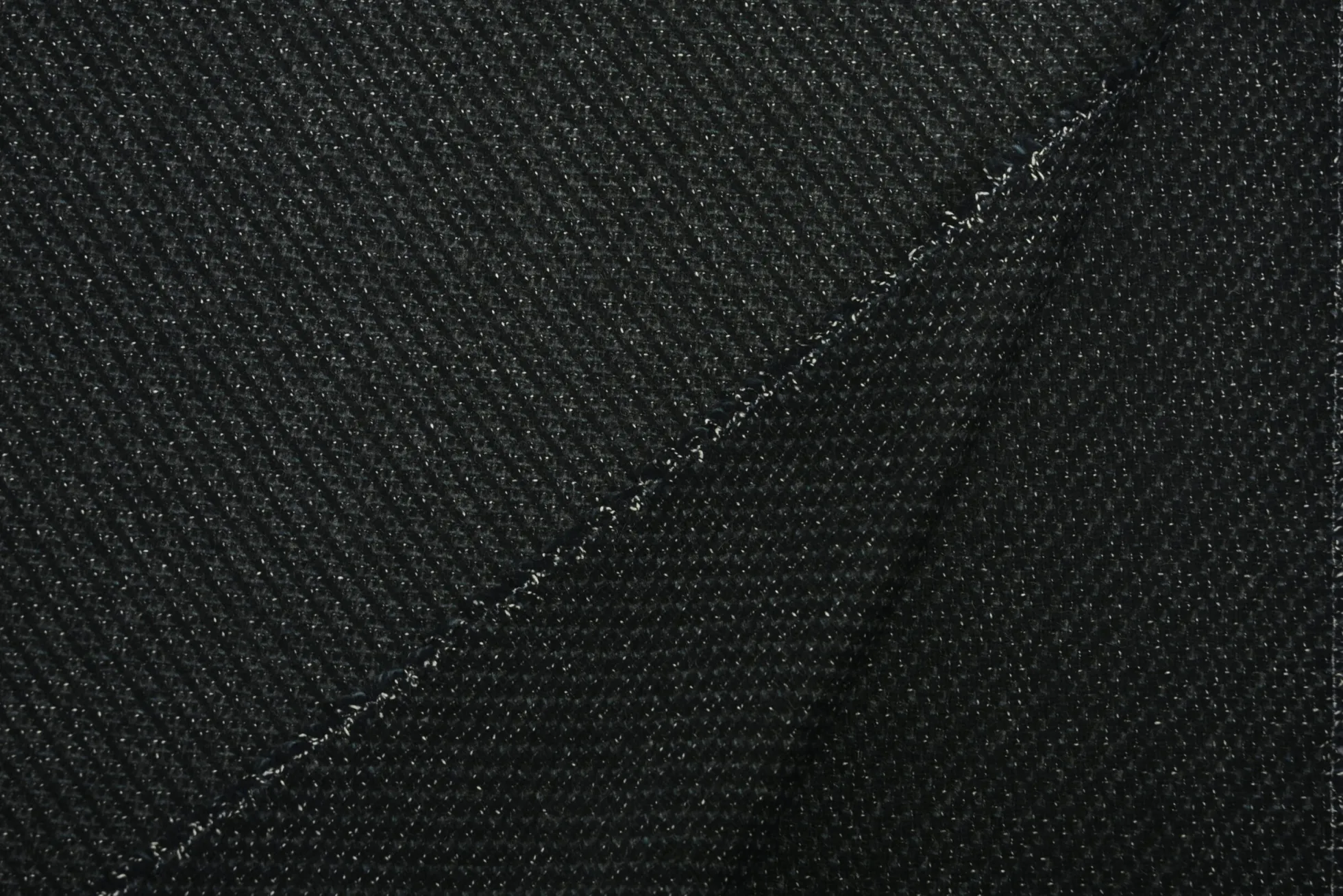 Mantelwol – Antraciet melange twill