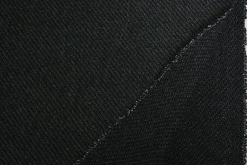 Mantelwol – Antraciet & zwart twill
