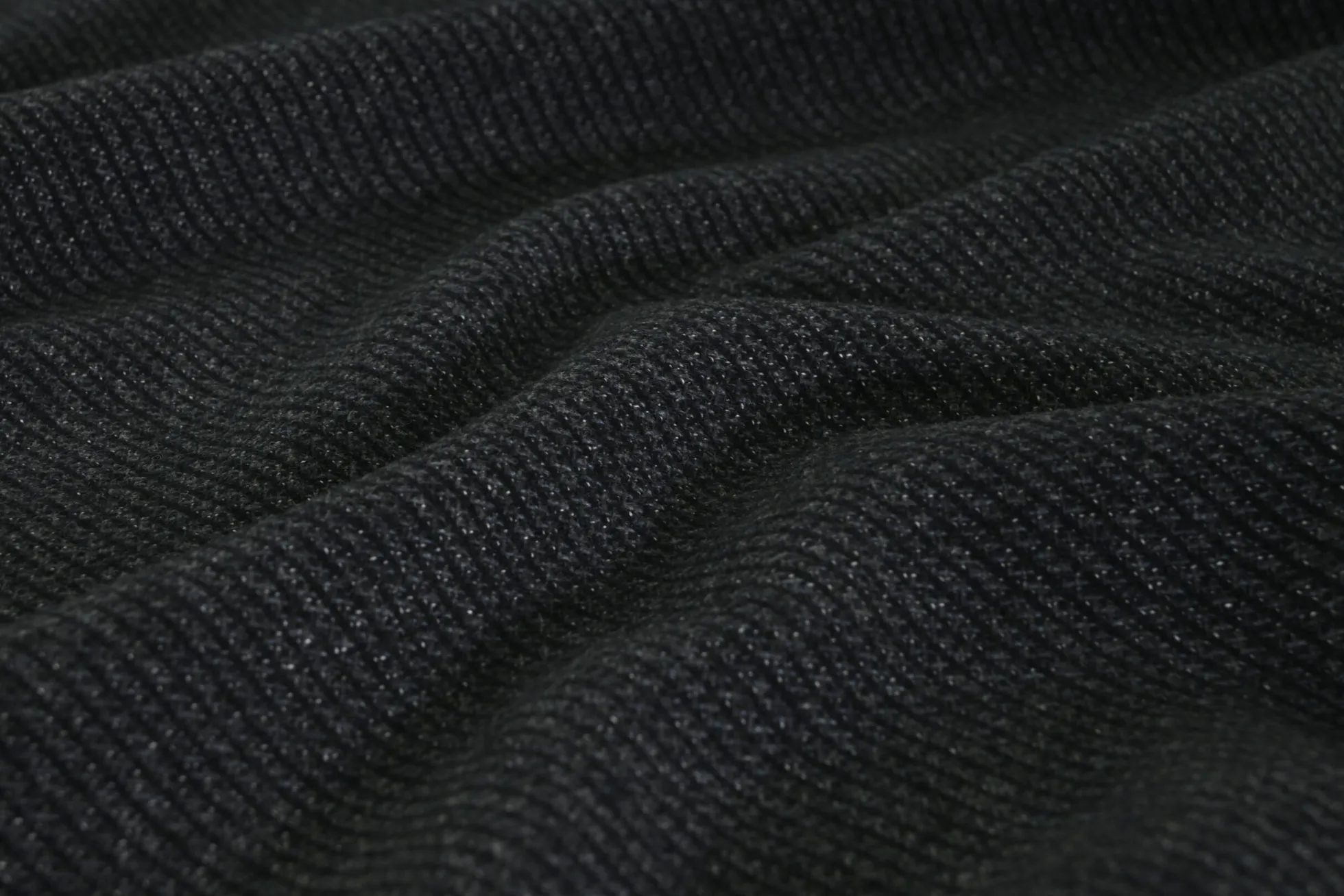 Mantelwol – Antraciet & zwart twill